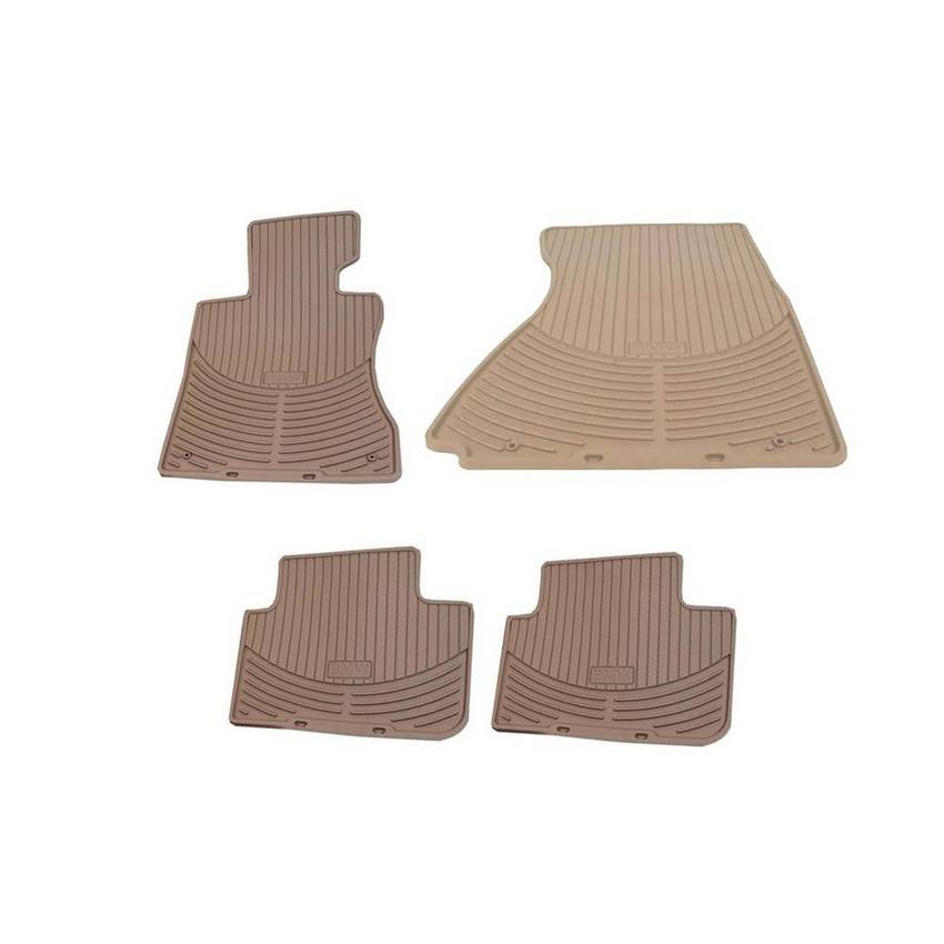 BMW Floor Mat Set - Front and Rear (All Weather) (Rubber) (Beige)